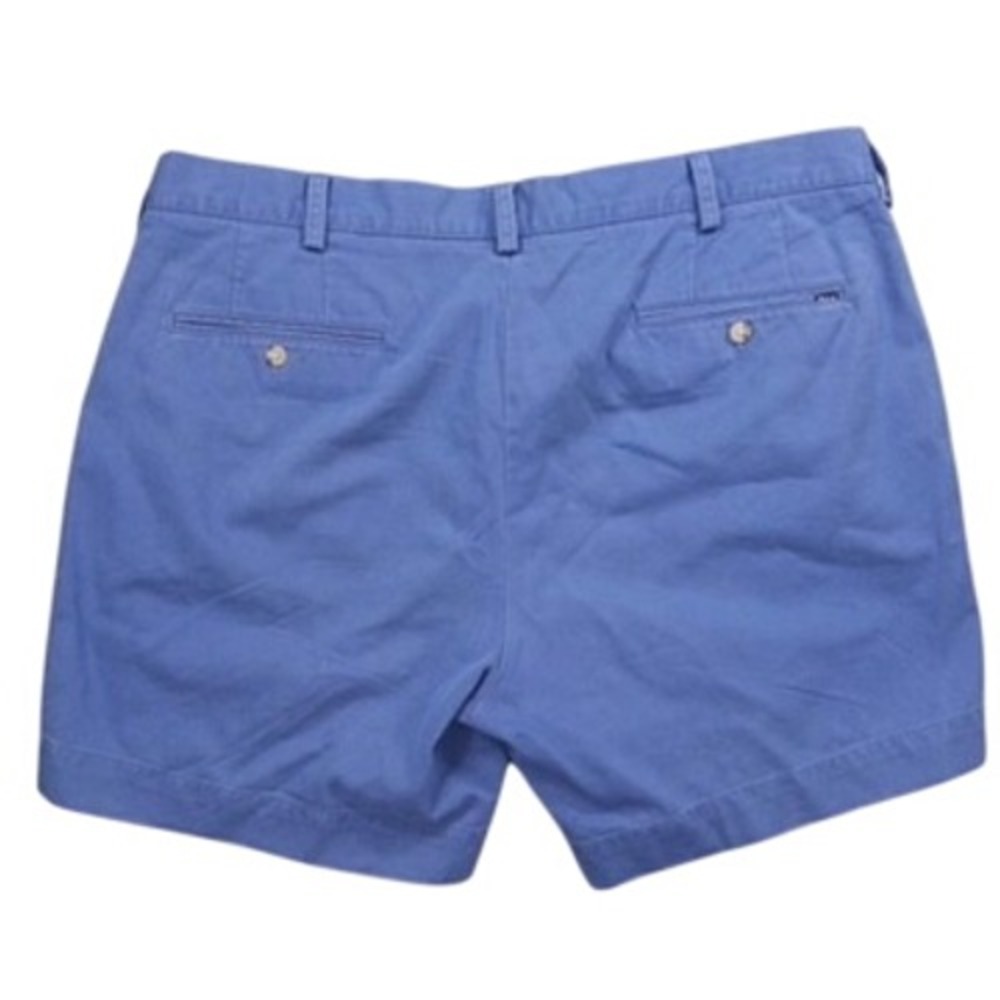 Polo Ralph Lauren Chino Shorts Men 38 Blue Cotton Classic Fit Flat Front Twill